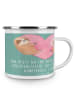 Mr. & Mrs. Panda Camping Emaille Tasse Verlobungsfeier ZuMenschmen ... in Meeresbrise