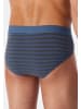 Schiesser Rio Slip / Unterhose 95/5 Cotton in Grau / blau
