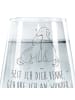 Mr. & Mrs. Panda Trinkglas Hunde Liebe mit Spruch in Transparent