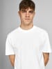 Jack & Jones Basic T-Shirt Kurzarm Shirt Relaxed Fit JJERELAXED in Weiß