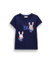 Coccodrillo Baumwoll-T-Shirt mit kurzen Ärmeln in dunkelblau