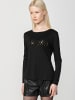 KOROSHI Langarm-T-Shirt in SCHWARZ