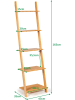 COSTWAY Leiterregal 5 Ebenen in Beige