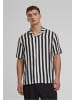 Urban Classics Short Sleeve Shirt in black/offwhite