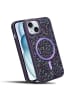 cadorabo Hülle für iPhone 15 Glitzer Schutzhülle in Lila