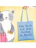 Mr. & Mrs. Panda Shopping Tasche Spruch Arzt Held mit Spruch in Sky Blue