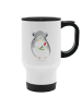 Mr. & Mrs. Panda Thermobecher Chinchilla Blume ohne Spruch in Weiß