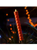 MARELIDA LED Solar Stabkerze Twist Deko Gartenstecker H: 106cm in orange