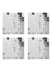 Butlers Wanddekoration DISCO 4er-Set in Silber