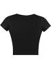 Janice 2 x Damen crop T-Shirt Nantes in Schwarz