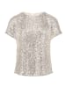 BETTY & CO Blusenshirt mit Pailletten in Cream/Silver