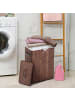HOMCOM Wäschekorb in Dunkelbraun 40L x 30B x 60H cm