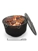 relaxdays Feuerschale in Schwarz - (H)38 x Ø 61 cm