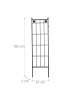 relaxdays 2 x Rankgitter Metall in Braun - (B)51 x (H)182 x (T)3 cm