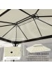 Outsunny Pavillon Ersatzdach in Cremeweiß 400L x 300B x 1H cm