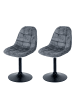 MCW 2er-Set Esszimmerstuhl A60, Dunkelgrau