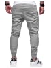 behype Chinohose - BHFORLI Jogger Chino Jeans Hose Stoffhose in Light Grey