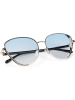 styleBREAKER Cateye Sonnenbrille in Gold / Blau getönt