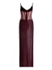 Vera Mont Abendkleid mit Seitenschlitzen in Dark Red/Grey