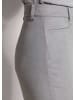 MADELEINE Schlanke Stretch-Hose mit Formbund in silbergrau / wollweiß / melange