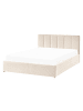 Beliani Doppelbett DREUX in Beige/Schwarz - (W) 151 x (H) 90 x (L) 214 cm