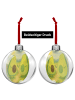 Mr. & Mrs. Panda Weihnachtskugel Avocado Pärchen Design ohne Spruch in Weiß