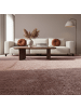 KADIMA DESIGN Teppich Hochflor Shaggy Uni-Look Polypropylen Wohnzimmer in Rosa