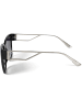 styleBREAKER Sonnenbrille in Schwarz-Silber / Grau Verlauf
