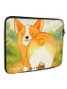 Mr. & Mrs. Panda Laptoptasche Corgi Po Design ohne Spruch in Weiß