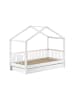 58 aufm Kessel HAUSBETT 90x200 Keeley Buche Weiß Holz Schublade Komfort Stabil Design