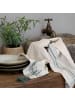 Chic Antique Geschirrtuch AIX Karo Linien Grün Creme mit Quasten