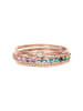 Elli Ring 925 Sterling Silber Ring Set in Rosegold