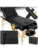 tectake 3 Zonen Massageliege-Set Somwang 218 x 102 x 90 cm, schwarz