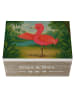 Mr. & Mrs. Panda Holzbox Flamingo Yoga Design ohne Spruch in Weiß