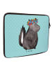 Mr. & Mrs. Panda Laptop Hülle Stinktier  ohne Spruch in Türkis Pastell