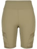 Urban Classics Urban Classics Damen Ladies High Waist Tech Mesh Cycle Shorts in khaki