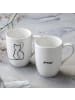 Villeroy & Boch 2er Set Kaffeebecher Cat Statement in 280 ml in weiß