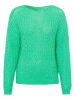 Zero  Grobstrickpullover mit U-Boot Ausschnitt in Bright Green Melange