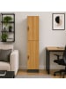 VCM  Mehrzweckschrank Büro Wohnzimmer Dilos 183 x 38 cm in Anthrazit / Honig-Eiche