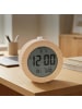 relaxdays Wecker digital in Natur - Ø 9,5 x (T)5 cm