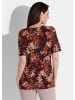 GOLDNER Kurzgröße:  Shirt Shirt in marine / bordeaux / gemustert