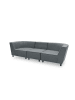 58 aufm Kessel GARTENLOUNGE Sofa 3-Sitzer Brandie 279x77x103 Outdoorbezug dunkelgrau