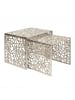 FineBuy Couchtisch in Silber / Aluminium / 50x40x40