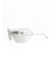 Frankie Morello Silber Metallic Faser Damen Sonnenbrille