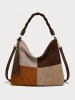 collezione alessandro Schultertasche " Patchwork " in dunkelbraun
