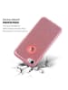 cadorabo Hülle für Apple iPhone 7 / 7S / 8 / SE 2020 Glitzer Design in STERNENSTAUB PINK