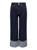 ONLY Jeans mit weitem Bein in Dark Blue Denim