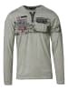 KOROSHI Langarm-T-Shirt in khaki
