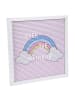 Douceur d’Intérieur Regenbogenfarbene Tafel UNICORN für Notizen in Rosa, 30 x 30 cm