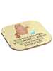 Mr. & Mrs. Panda Tassenuntersetzer Katze Wasserglas mit Spruch in Gelb Pastell